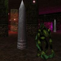 The Blind Keeper at the bottom of the dungeon.