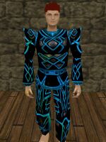 Sharded Greater Celdon dyed blue