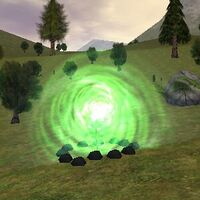 Entrance to A Small Ruin, including small pine tree