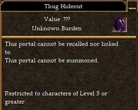 Thug Hideout Portal stats