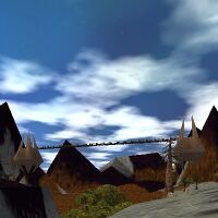 Advocate Spire Bridge from nearby cliff