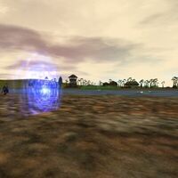 Aun Papileona's Shrine to Raeta with Bluespire to the east.