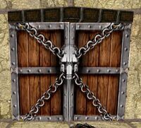 Killable Door in the Sanctuary of the Recluse Dungeon.