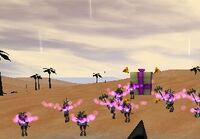 Gurog Grumps spawning and attacking the Holiday Present