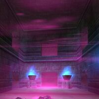 Typical purple glow in the Land Bridge Staging Complex